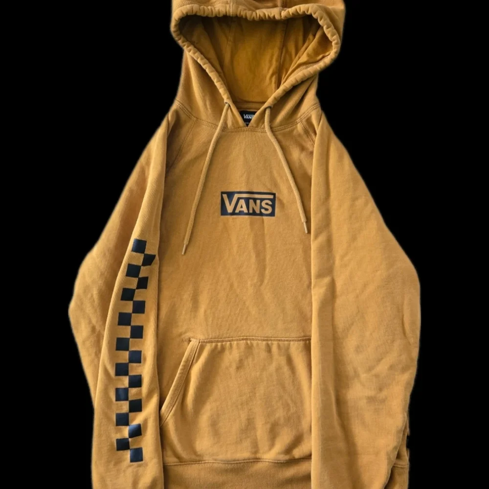 Vans Off The Wall‎ Hoodie Sweatshirt Mens Large Rust Colored Checkered